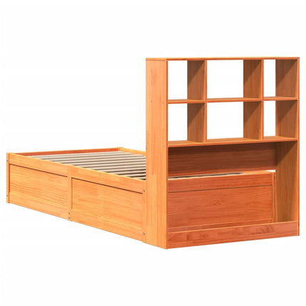 sengeramme uden madras 100x200 cm massivt fyrretræ gyldenbrun