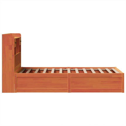sengeramme uden madras 100x200 cm massivt fyrretræ gyldenbrun