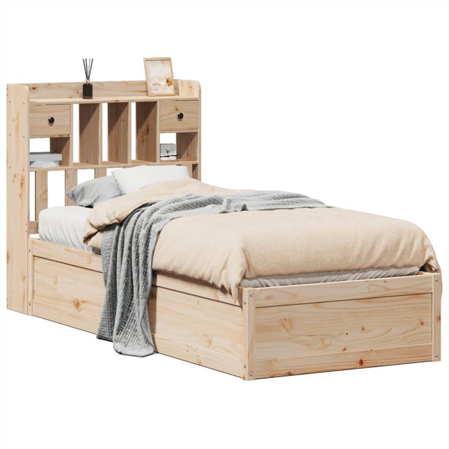 sengeramme uden madras 90x190 cm massivt fyrretræ