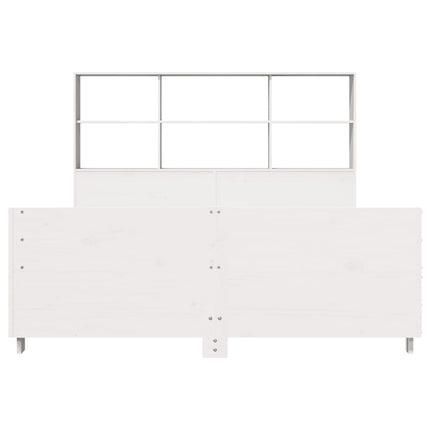 sengeramme uden madras 160x200 cm massivt fyrretræ hvid