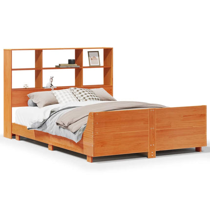 sengeramme uden madras 160x200 cm massivt fyrretræ gyldenbrun