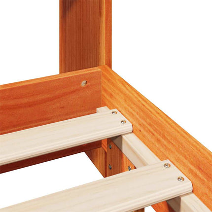 sengeramme uden madras 140x190 cm massivt fyrretræ gyldenbrun