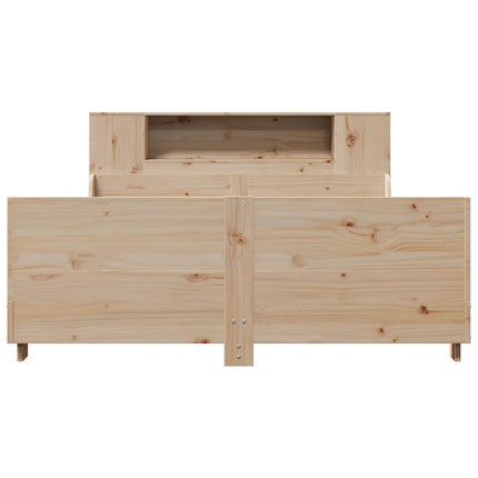 sengeramme uden madras 135x190 cm massivt fyrretræ hvid