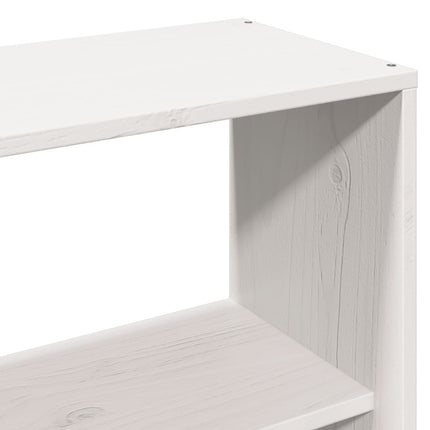 seng med reol uden madras 160x200 cm massivt træ hvid