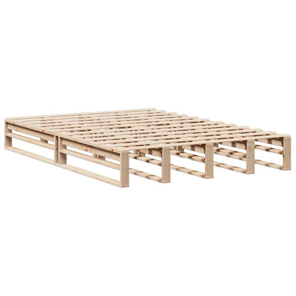 seng med reol uden madras 135x190 cm massivt træ