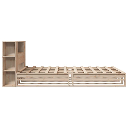 seng med reol uden madras 135x190 cm massivt træ