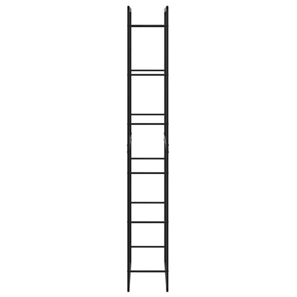 brændestativ 50x30x209 cm stål sort