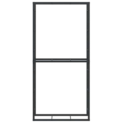 brændestativ 100x30x209 cm stål sort
