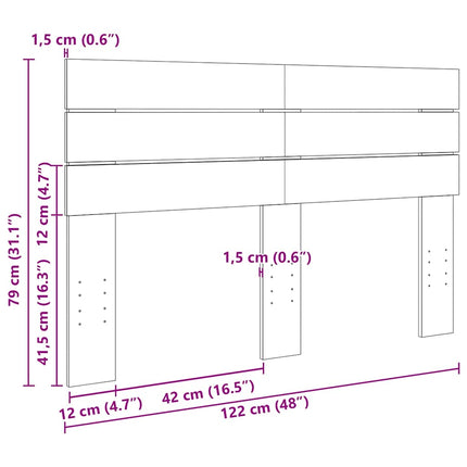 sengegavl 120 cm massivt træ eg