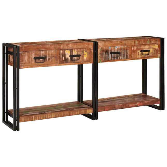 Konsolborde med skuffe 2 pcs Flerfarvet 161 x 33 x 75 cm