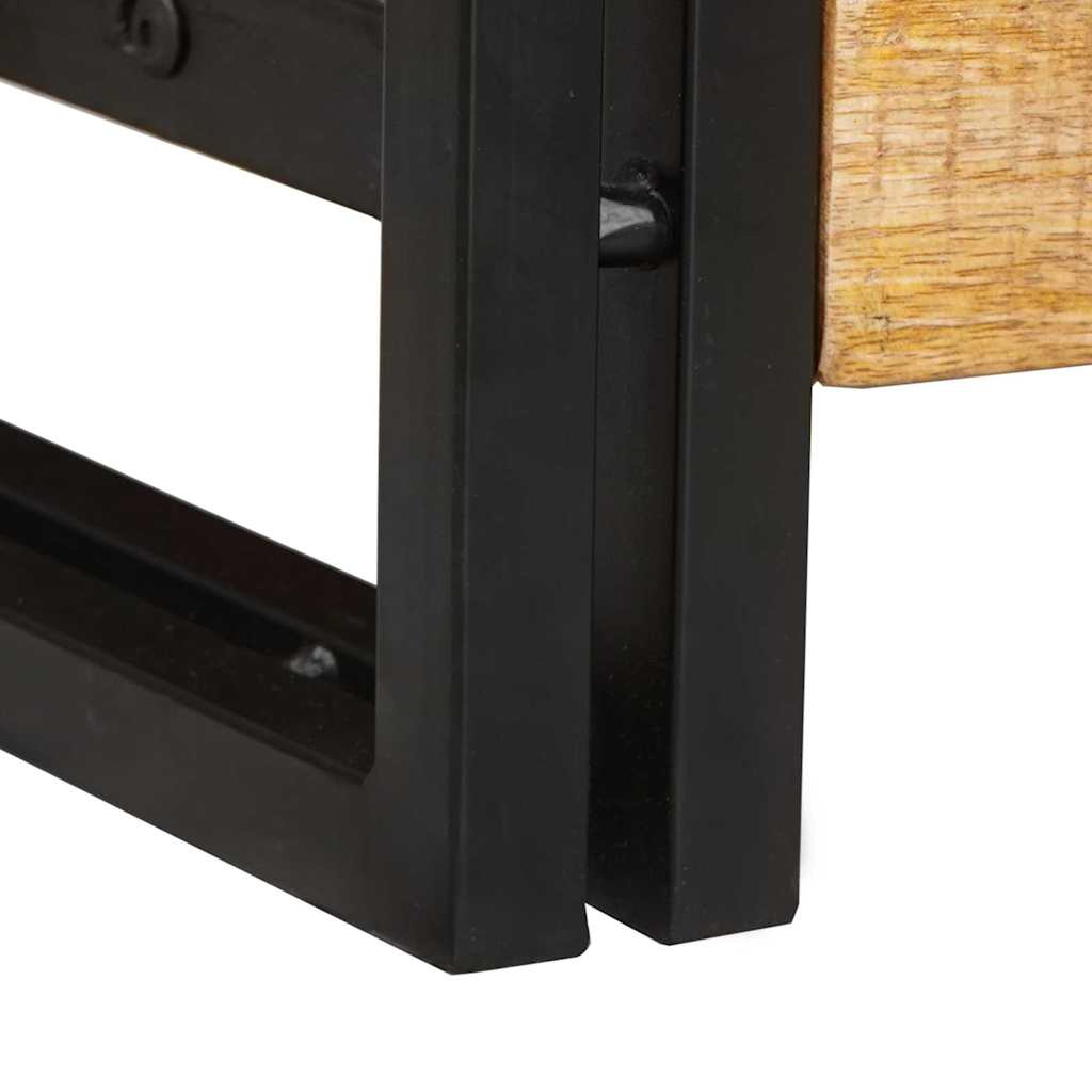 Konsolbord 2 pcs Brun 200 x 33 x 75 cm Massivt ru mangotræ