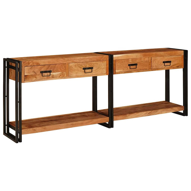 Konsolborde 2 pcs Brun 200 x 33 x 75 cm Massivt Akacietræ