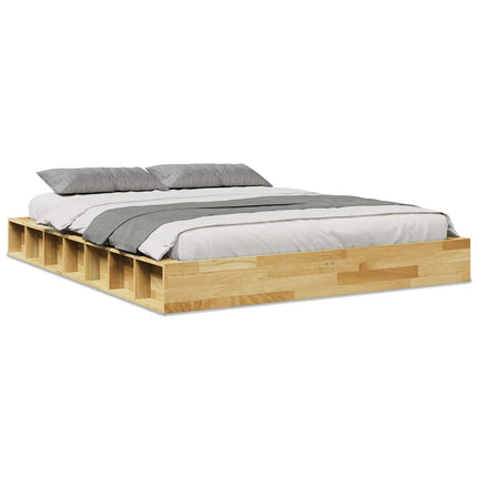 Sengeramme uden madras 160x200 cm Massivtræ Eg