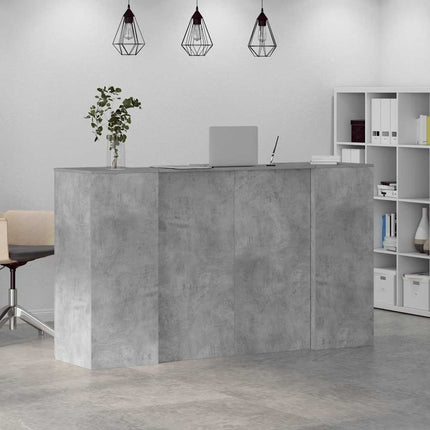 receptionsskranke 180x50x103,5 cm konstrueret træ beton grå