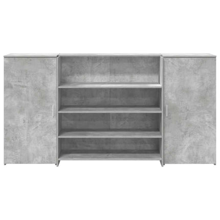 receptionsskranke 200x50x103,5 cm konstrueret træ beton grå