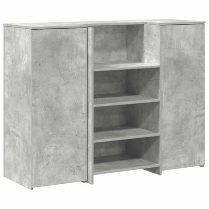 receptionsskranke 135x50x103,5 cm konstrueret træ beton grå