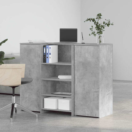 receptionsskranke 135x50x103,5 cm konstrueret træ beton grå