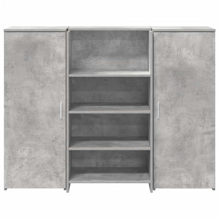 receptionsskranke 135x50x103,5 cm konstrueret træ beton grå