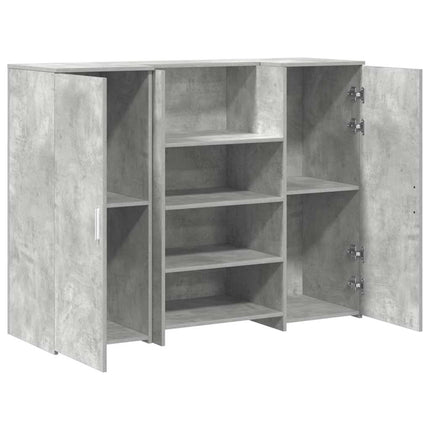 receptionsskranke 135x50x103,5 cm konstrueret træ beton grå