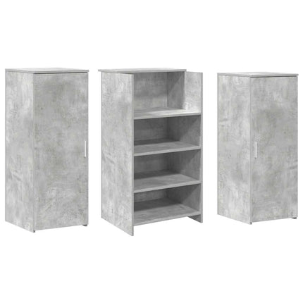 receptionsskranke 135x50x103,5 cm konstrueret træ beton grå