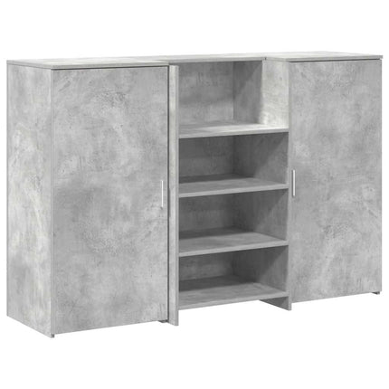 receptionsskranke 155x50x103,5 cm konstrueret træ beton grå
