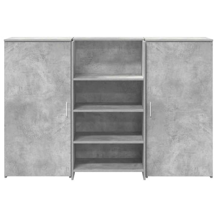 receptionsskranke 155x50x103,5 cm konstrueret træ beton grå