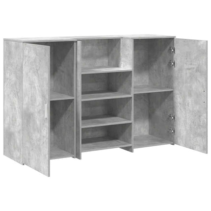 receptionsskranke 155x50x103,5 cm konstrueret træ beton grå