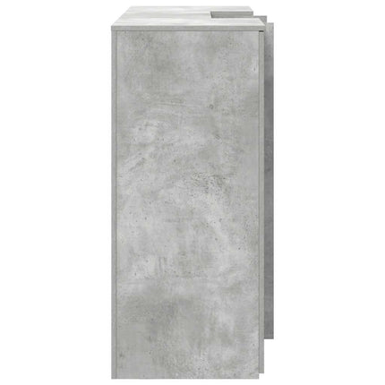 receptionsskranke 155x50x103,5 cm konstrueret træ beton grå