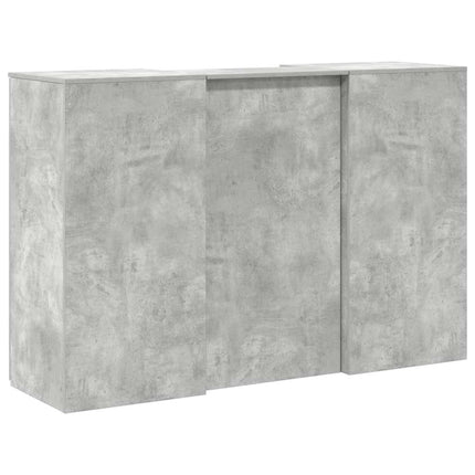 receptionsskranke 155x50x103,5 cm konstrueret træ beton grå