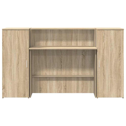 receptionsskranke 180x50x103,5 cm konstrueret træ sonoma-eg