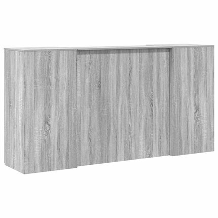 receptionsskranke 200x50x103,5 cm konstrueret træ grå sonoma