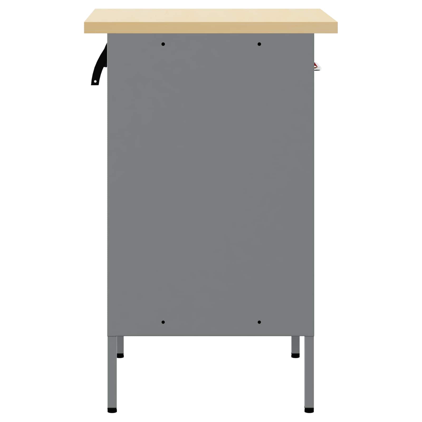 Arbejdsbænk Rød og Grå 50 x 55 x 85 cm Ingeniørtræ og stål