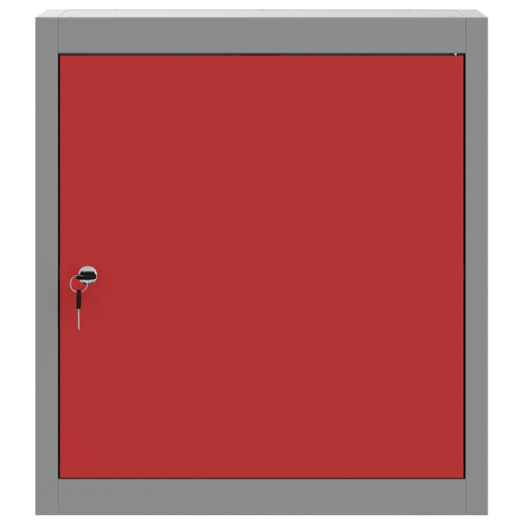 Værktøjsskab Rød og Grå 50 x 20 x 55 cm Ingeniørtræ og stål