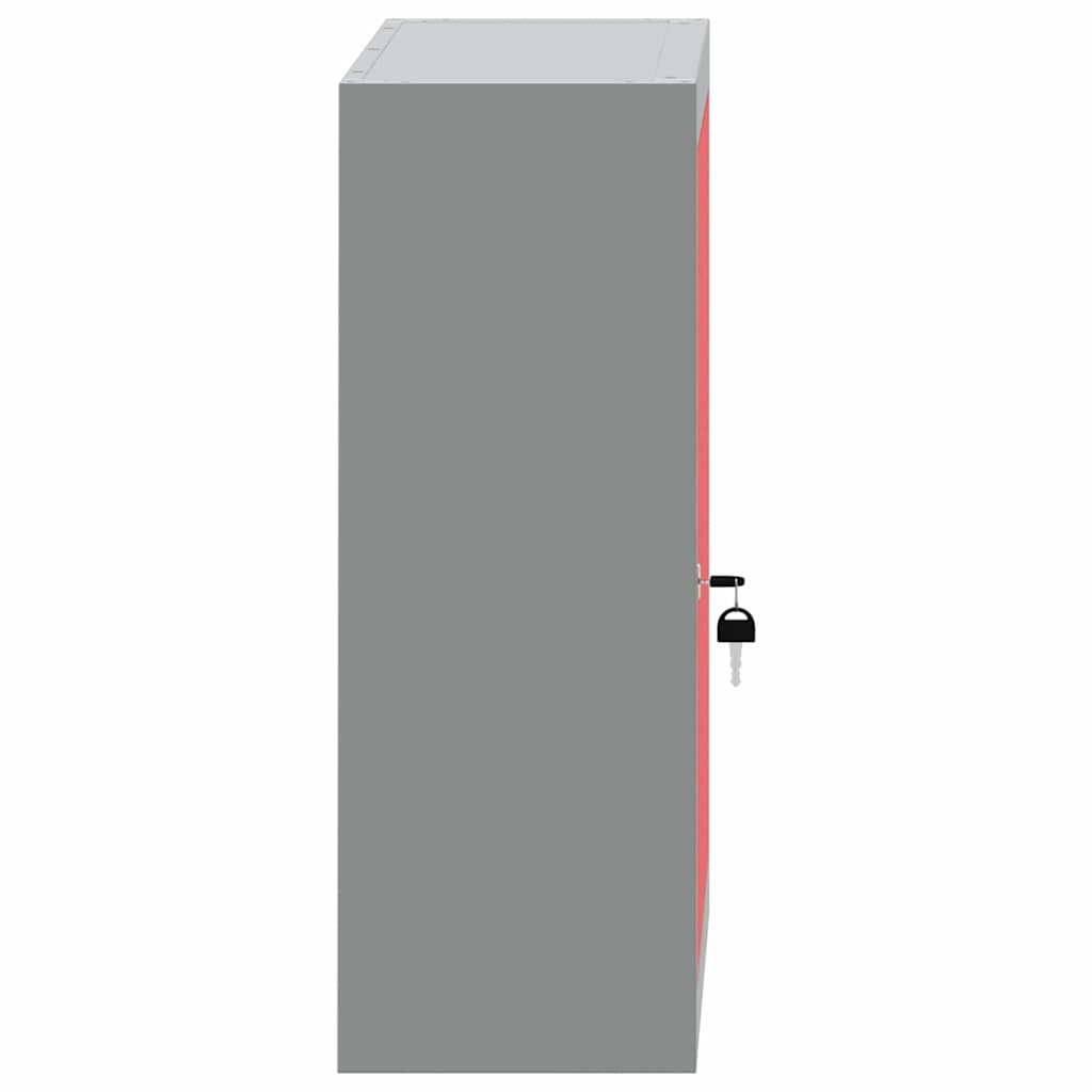 Værktøjsskab Rød og Grå 50 x 20 x 55 cm Ingeniørtræ og stål
