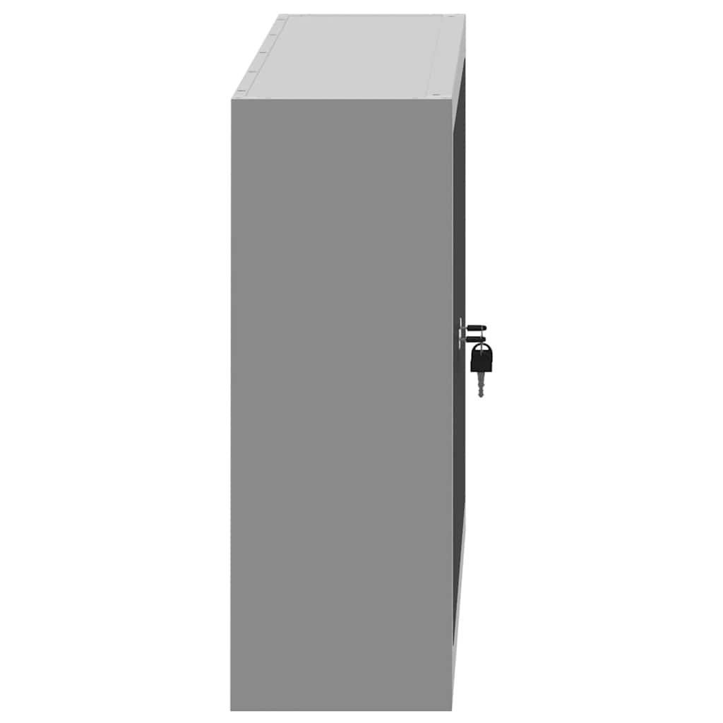 Værktøjsskab Sort og grå 100 x 20 x 55 cm Ingeniørtræ og stål