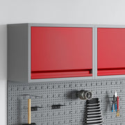 Værktøjsskab Rød og Grå 50 x 25 x 35 cm Ingeniørtræ og stål