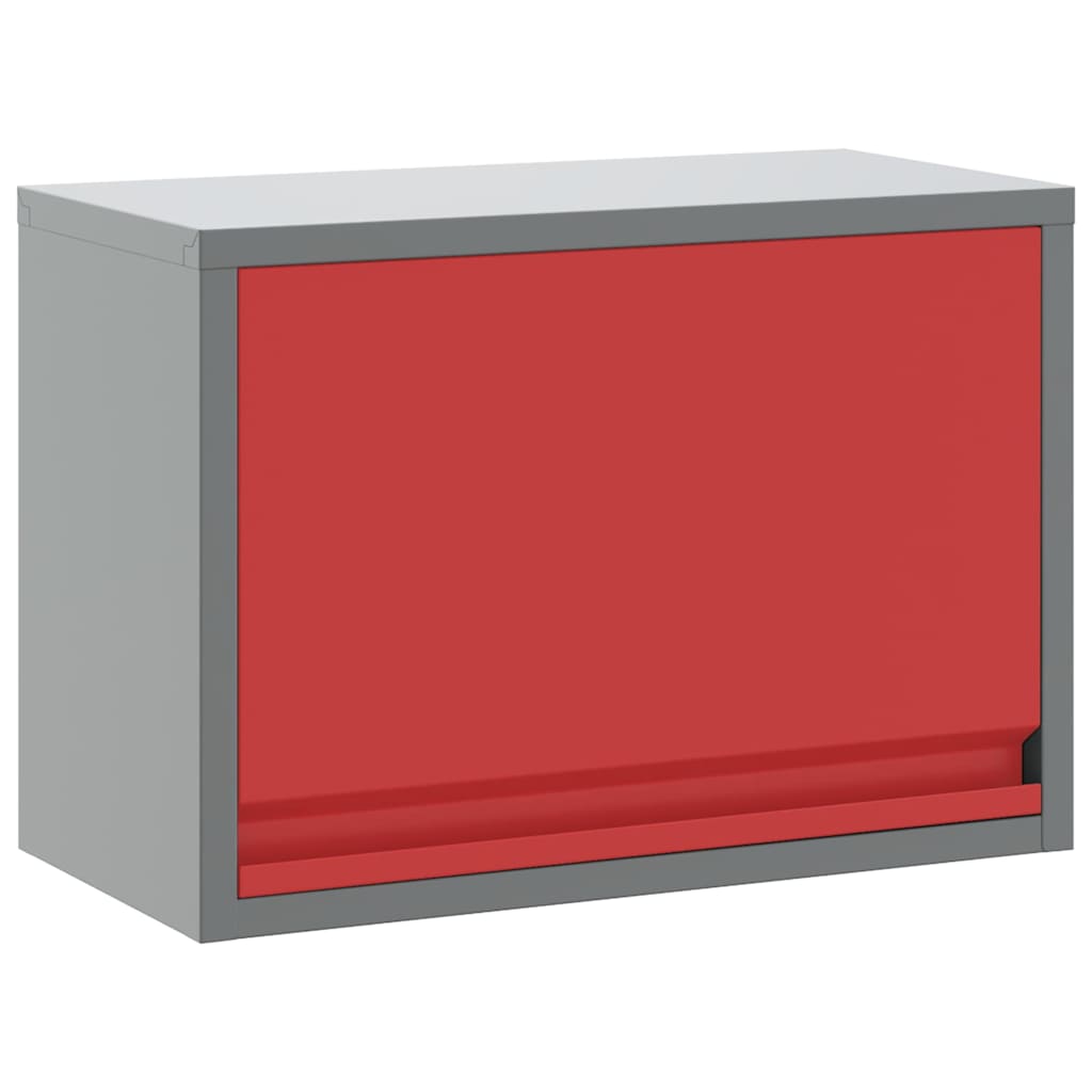 Værktøjsskab Rød og Grå 50 x 25 x 35 cm Ingeniørtræ og stål