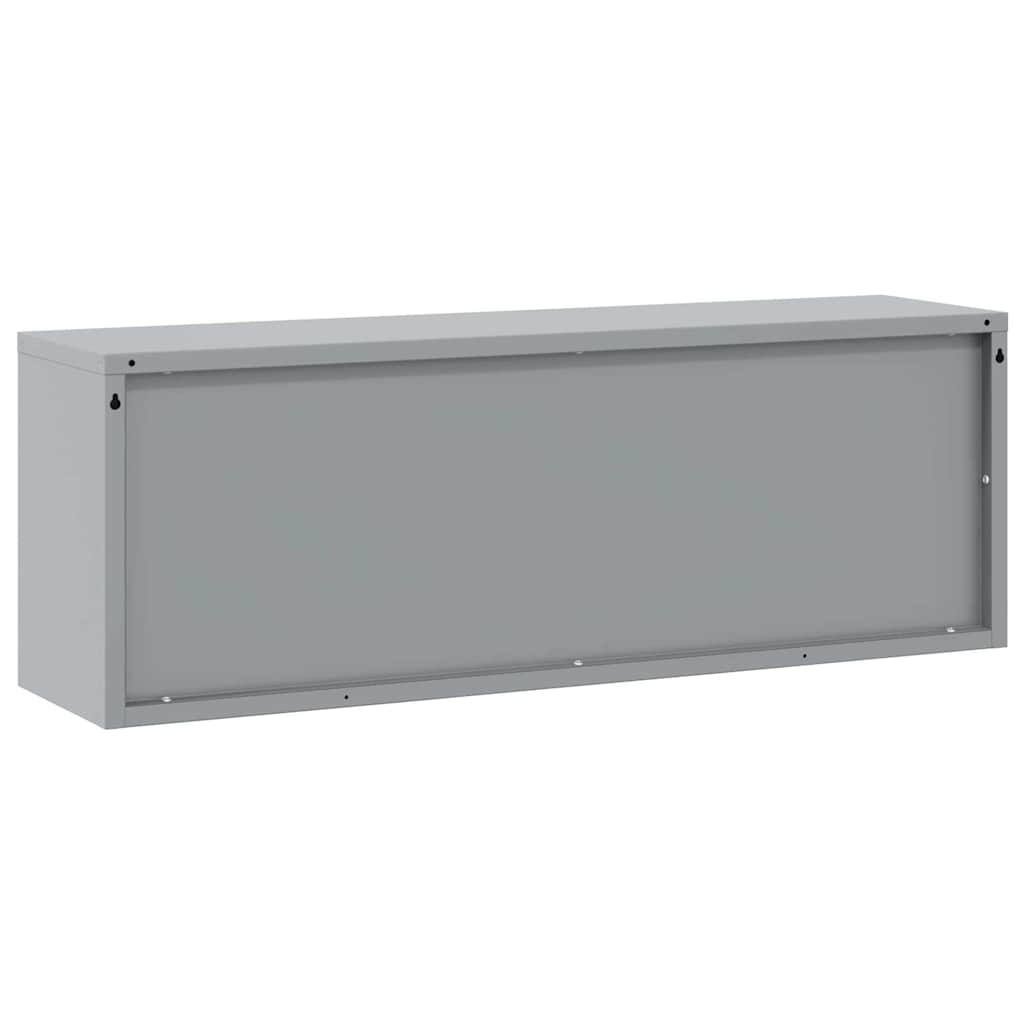Værktøjsskab Sort og grå 100 x 25 x 35 cm Ingeniørtræ og stål