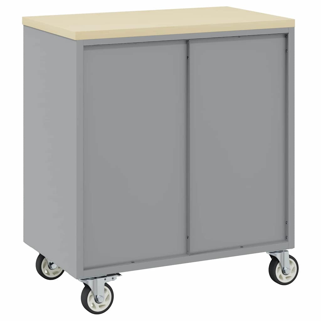 Trolley rulleværksted med skuffe Rød og Grå 75 x 45 x 85 cm