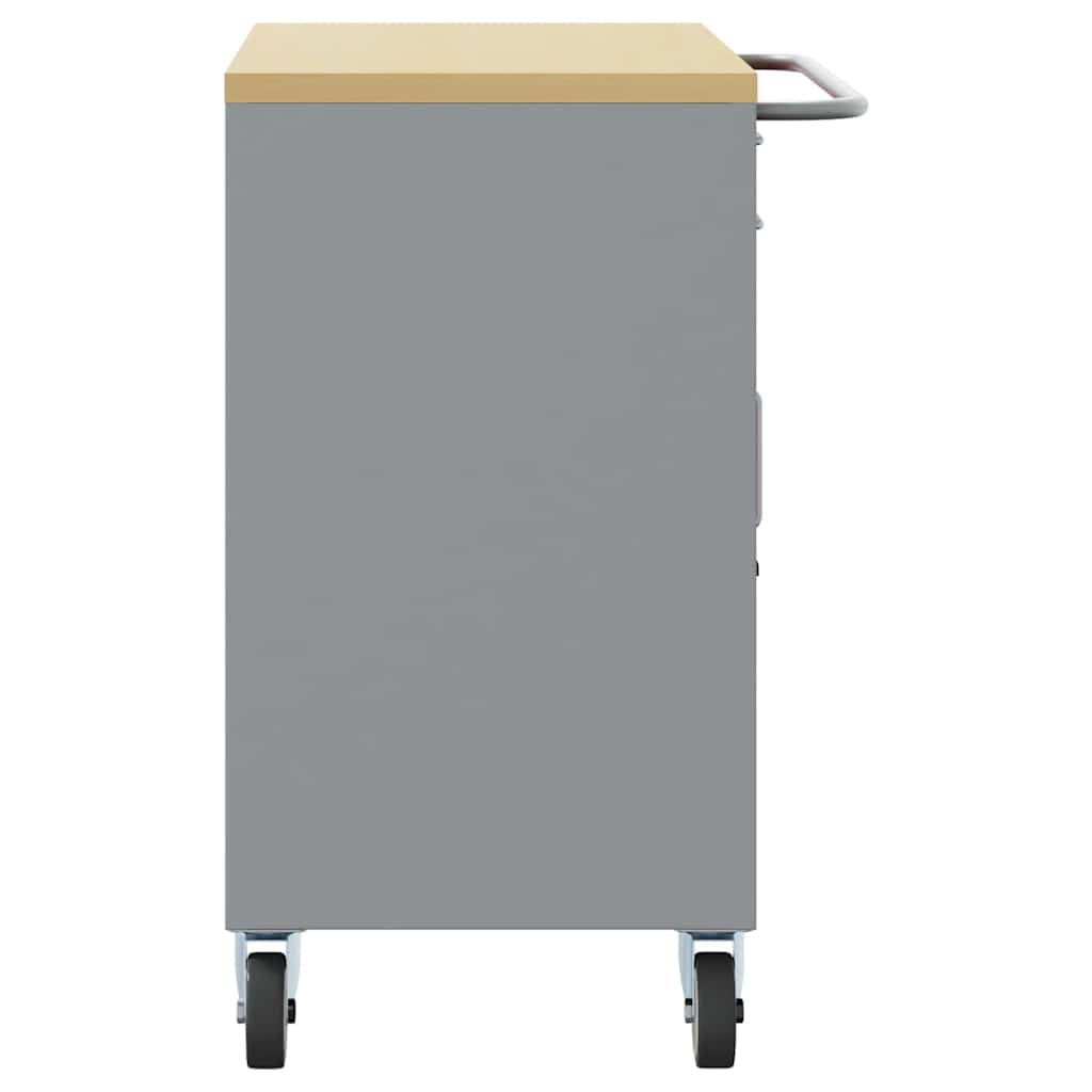 Trolley rulleværksted med skuffe Rød og Grå 75 x 45 x 85 cm