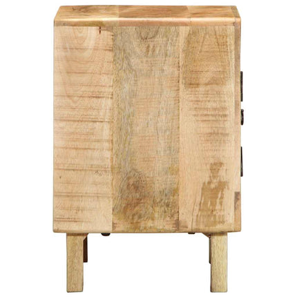sengeborde 2 stk. 40x32x46 cm massivt ru mangotræ