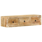 væghængt tv-skab 100x32x25 cm massivt ru mangotræ