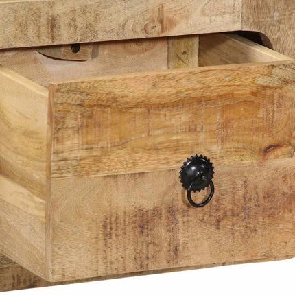 væghængt tv-skab 100x32x25 cm massivt ru mangotræ