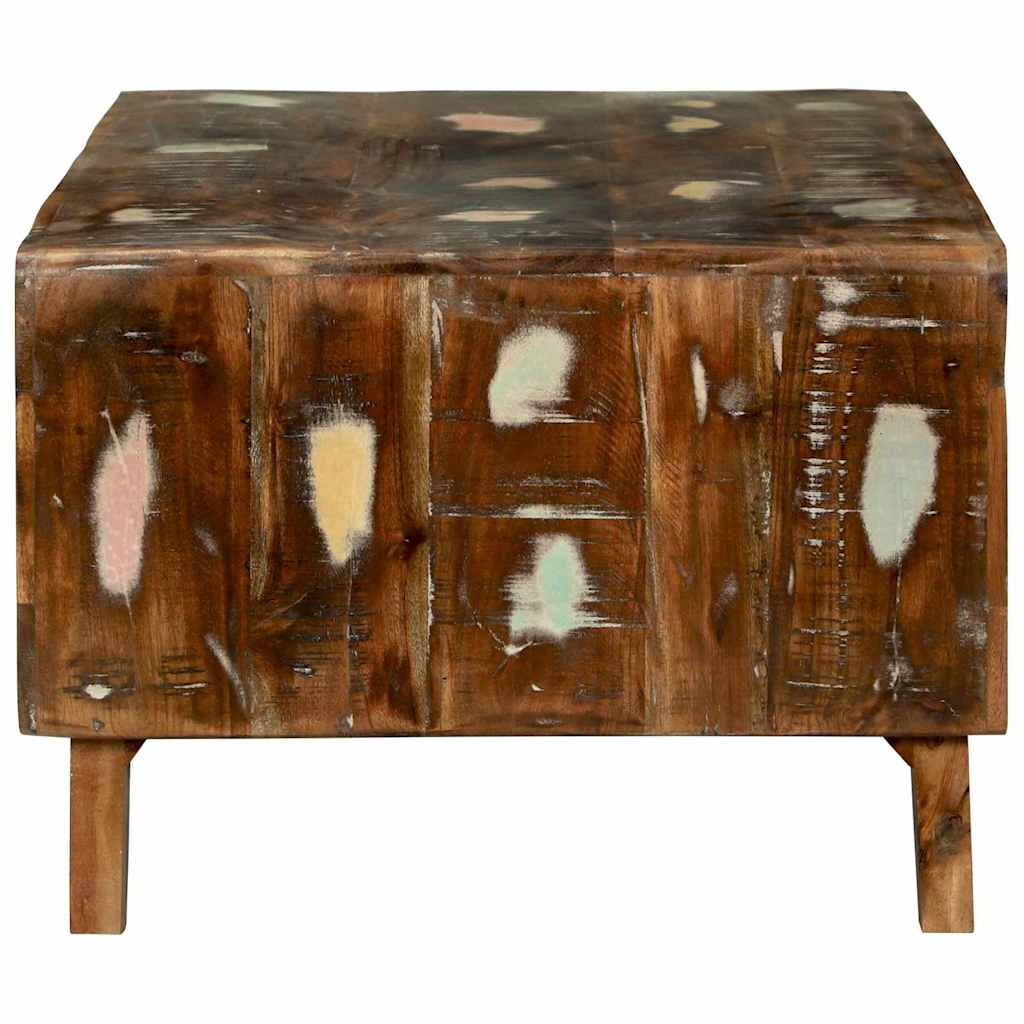 Sofabord Flerfarvet 90 x 50 x 35 cm Massivt genanvendt træ