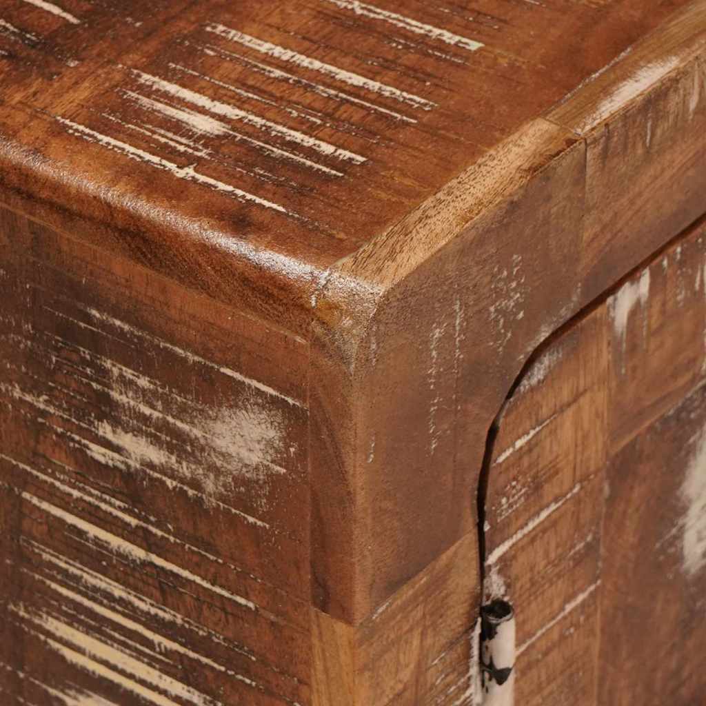 Badeværelsesskab med dør Massivt genbrugstræ & Konstrueret træ