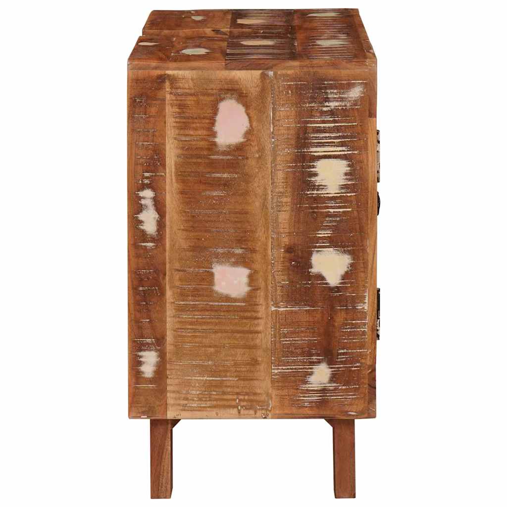 Badeværelsesskab med dør Massivt genbrugstræ & Konstrueret træ