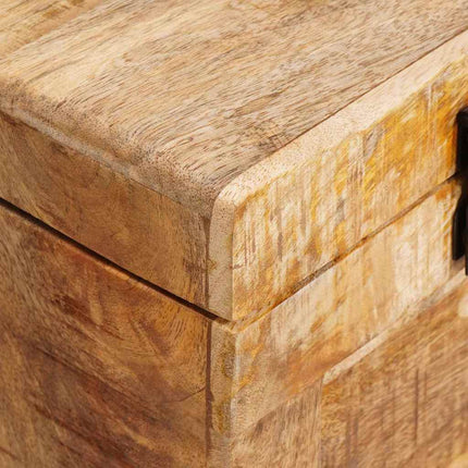 Opbevaringskasse med lås 70 x 35 x 40 cm Massivt mangotræ