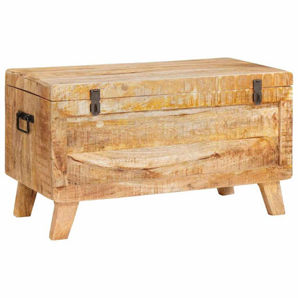Opbevaringskasse med lås 70 x 35 x 40 cm Massivt mangotræ