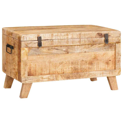 Opbevaringskasse med lås 70 x 35 x 40 cm Massivt mangotræ