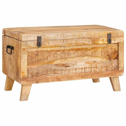 Opbevaringskasse med lås 70 x 35 x 40 cm Massivt mangotræ